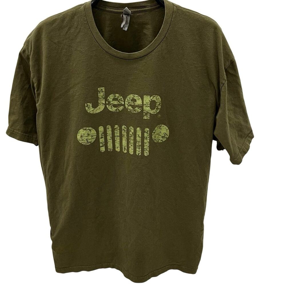 Next Level Men’s XXL 2XL JEEP Graphic T-shirt ~ Army Green